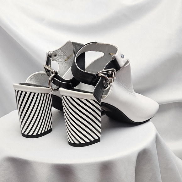 So chic! Tamara London, "Bethie" black and white shoes sz 37 - Picture 5 of 12